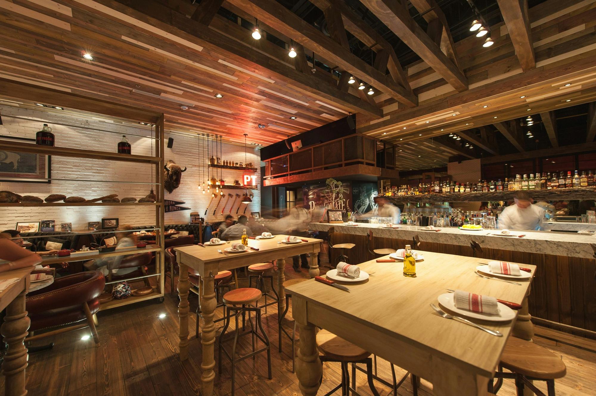 A busy dining room at service